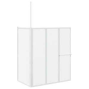 vidaXL Pare baignoire en L 70x120x137 cm 4 panneaux pliables