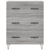 vidaXL Buffet sonoma gris 69,5x34x90 cm bois d'ing&eacute;nierie