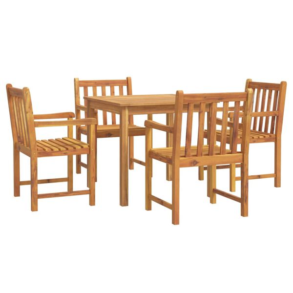vidaXL Ensemble &agrave; manger de jardin 5 pcs Bois d'acacia solide