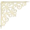 vidaXL Supports d'&eacute;tag&egrave;re murale 12 pc Blanc antique 24 x 24 x 3,5 cm