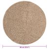 vidaXL Tapis 90 cm aspect jute intérieur et extérieur