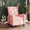vidaXL Fauteuil de massage inclinable rose velours