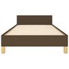 vidaXL Cadre de lit sans matelas marron foncé 80x200 cm tissu