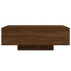 vidaXL Table basse avec lumi&egrave;res LED ch&ecirc;ne marron 85x55x31 cm