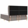 vidaXL Lit &agrave; ressorts avec matelas Taupe 200 x 180 cm tissu