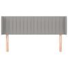 vidaXL T&ecirc;te de lit avec oreilles Gris clair 147x16x78/88 cm Tissu