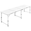 Table pliante de camping en aluminium avec hauteur ajustable