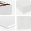 VidaXL Cadre de lit ottoman avec matelas blanc 90x200 cm similicuir