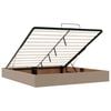 VidaXL Cadre de lit ottoman et matelas cappuccino 160x200cm similicuir