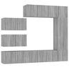vidaXL Ensemble de meubles TV 8 pcs Sonoma gris Bois d'ing&eacute;nierie