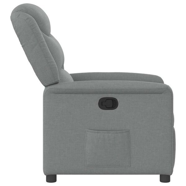 vidaXL Fauteuil inclinable Gris clair Tissu