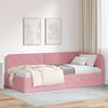 vidaXL Cadre de lit d'angle avec tête de lit Rose 90 x 200 cm Velours