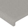 vidaXL T&ecirc;te de lit avec oreilles Gris clair 83x16x78/88 cm Tissu