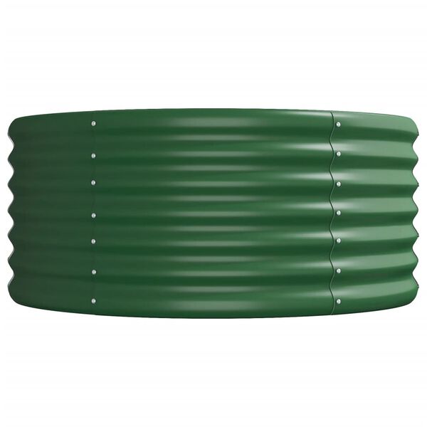 vidaXL Lit surélevé de jardin Acier galvanisé 620x80x36 cm Vert