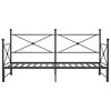 vidaXL Lit de jour avec gigogne sans matelas noir 100x200 cm acier