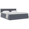vidaXL Lit de Rangement avec matelas Gris fonc&eacute; 160 x 200 cm Velours