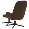 vidaXL Chaise de relaxation avec tabouret Marron Similicuir