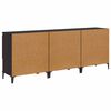 vidaXL Buffets 3 pcs Ch&ecirc;ne noir 60 x 35 x 70 cm Bois d'ing&eacute;nierie