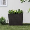 vidaXL Jardini&egrave;re et int&eacute;rieur amovible marron 12 /44 L rotin PP