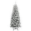 vidaXL Sapin de Noël artificiel avec 300 LED Blanc 93 x 93 x 240 cm