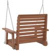 vidaXL Chaise balan&ccedil;oire de jardin cha&icirc;nes en m&eacute;tal bois massif sapin