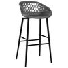 vidaXL Ensemble de bar 7 pcs Noir et gris