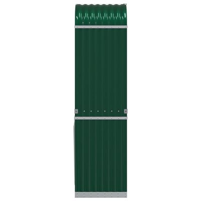 vidaXL Porte-bûches vert 40x45x170 cm acier galvanisé