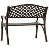 vidaXL Banc de jardin 102 cm aluminium coulé bronze