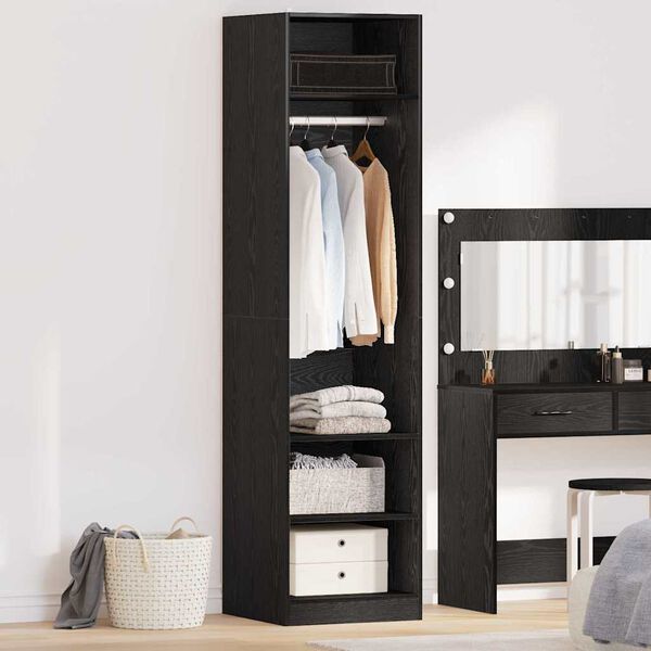 vidaXL Armoire Ch&ecirc;ne noir 50 x 50 x 200 cm Bois d'ing&eacute;nierie