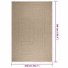 vidaXL Tapis ZIZUR beige 240x340 cm aspect de jute int&eacute;rieur ext&eacute;rieur