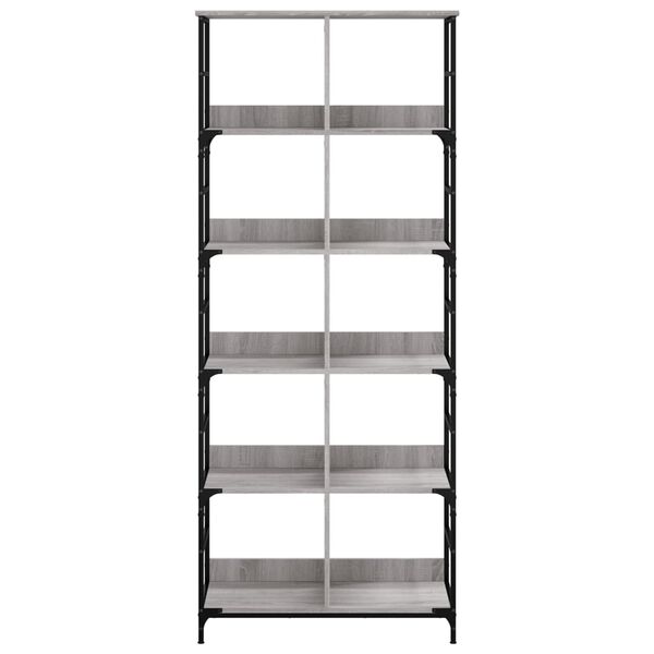 vidaXL Bibliothèque sonoma gris 78,5x33x188,5 cm bois d'ingénierie