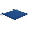 vidaXL Chaises de jardin et coussins bleu royal lot de 6 Bois de teck