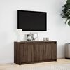 vidaXL Meuble TV avec LED ch&ecirc;ne marron 100x34x50 cm bois d'ing&eacute;nierie
