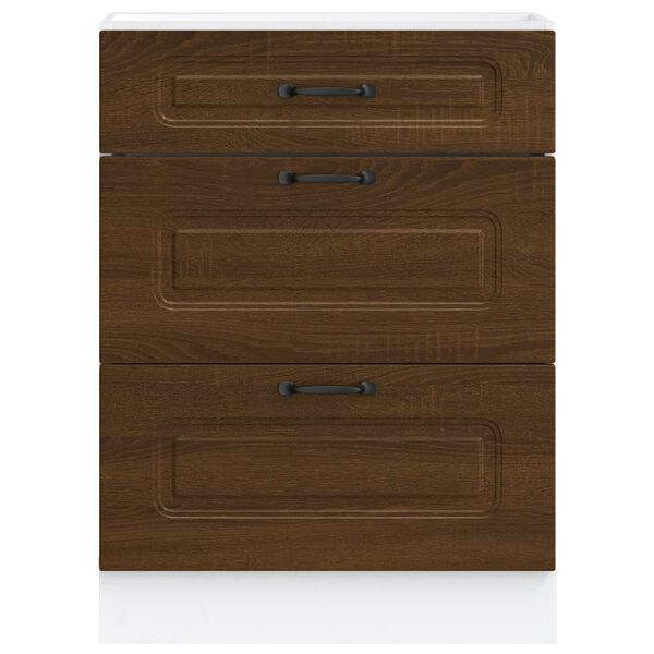 vidaXL Armoire de cuisine Kalmar ch&ecirc;ne marron bois d'ing&eacute;nierie