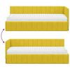 vidaXL Cadre de lit d'angle avec matelas Jaune 80 x 200 cm Velours