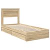 vidaXL Lit de Rangement Ch&ecirc;ne Sonoma 90 x 200 cm Bois d'ing&eacute;nierie