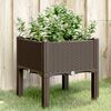 vidaXL Jardini&egrave;re avec pieds marron 40x40x42 cm PP