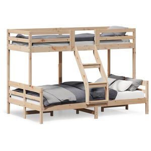 vidaXL Lit superposé sans matelas 90x200/120x200 cm bois massif