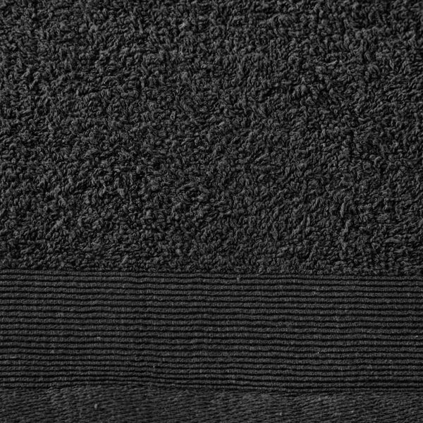 vidaXL Serviettes de bain 5 pcs Coton 450 g/m² 100x150 cm Noir