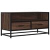 vidaXL Meuble TV ch&ecirc;ne marron 80x34,5x40 cm bois d'ing&eacute;nierie et m&eacute;tal