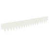 vidaXL Bordure de Pelouse 10 pcs 103 x 15 cm m&eacute;tal Blanc