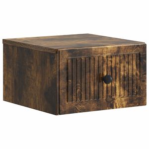 vidaXL Cabinet de chevet mural Ch&ecirc;ne fum&eacute; 33 x 34,5 x 20 cm