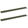 vidaXL &Eacute;tag&egrave;re flottante 2 pcs Vert olive 100 x 9 x 2,5 cm Acier