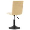 vidaXL Tabouret de bar Crème Velours