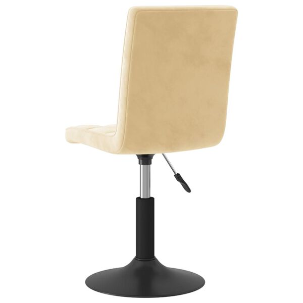 vidaXL Tabouret de bar Crème Velours