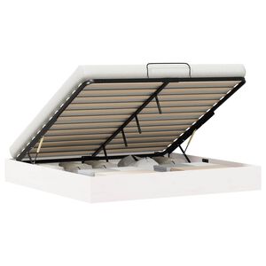 vidaXL Cadre de lit ottoman avec rangement Blanc 180 x 200 cm