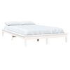 vidaXL Cadre de lit sans matelas blanc 160x200 cm bois massif