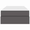 vidaXL Lit avec rangement et matelas avec matelas 2 pcs Gris Cuir