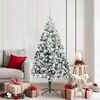 vidaXL Sapin de No&euml;l artificiel Blanc 180 cm PVC, Acier et Plastique