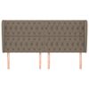 vidaXL T&ecirc;te de lit avec oreilles Taupe 203x23x118/128 cm Tissu
